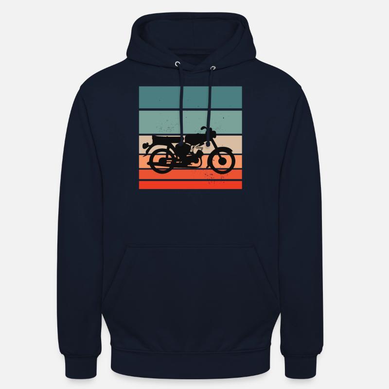 Simson fan rétro s51 gdr conception de cyclomoteur - Sweat-shirt à capuche unisexe - marine