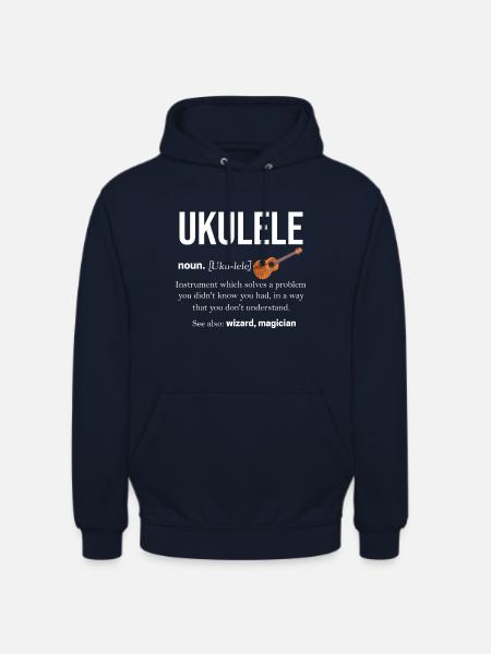 Ukulele - Unisex Hoodie - Navy