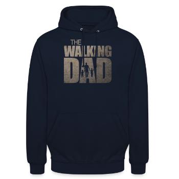 Père Avec 2 enfants - Sweat-shirt à capuche unisexe - marine - Devant - Alina (178cm) & Michal (187cm)