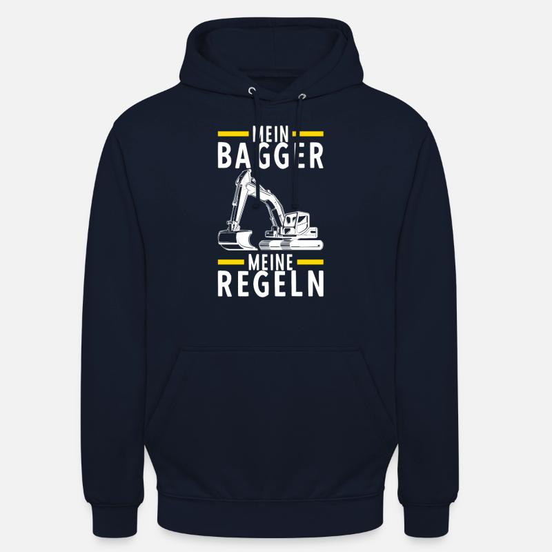 Bagger Baustelle Baggerfahrer Geschenkidee - Unisex Hoodie - Navy
