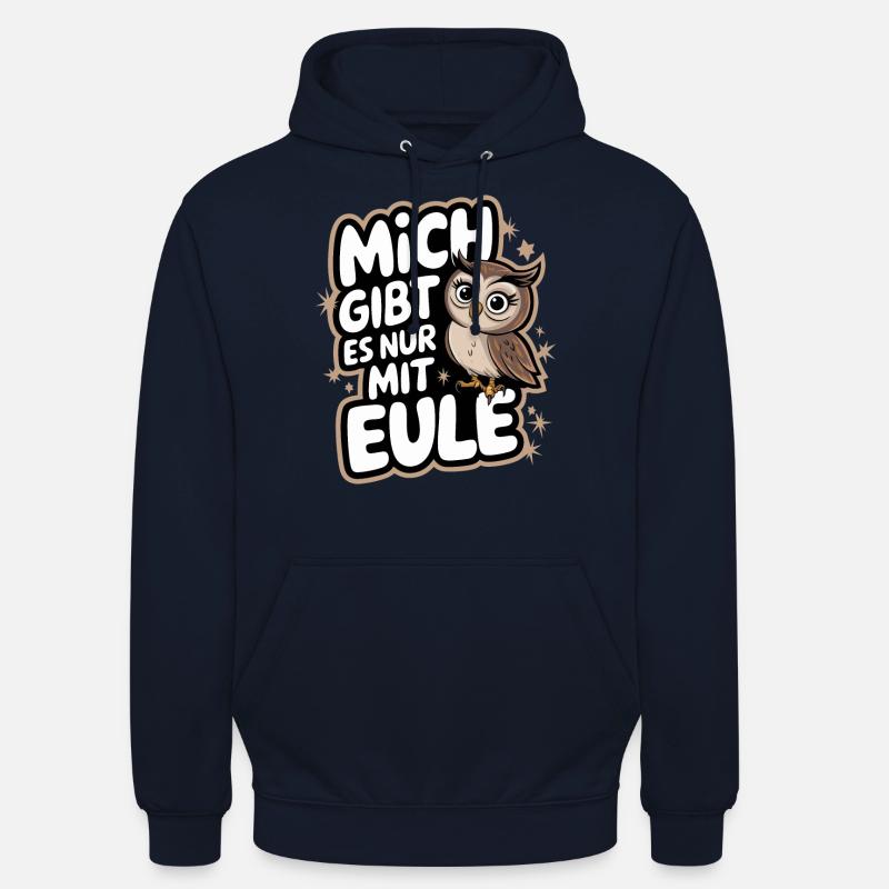 Nachteule Eule Eulen Vogel - Unisex Hoodie - Navy