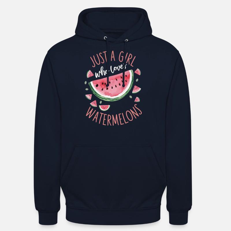 Pastèque, melon, fruit - Sweat-shirt à capuche unisexe - marine