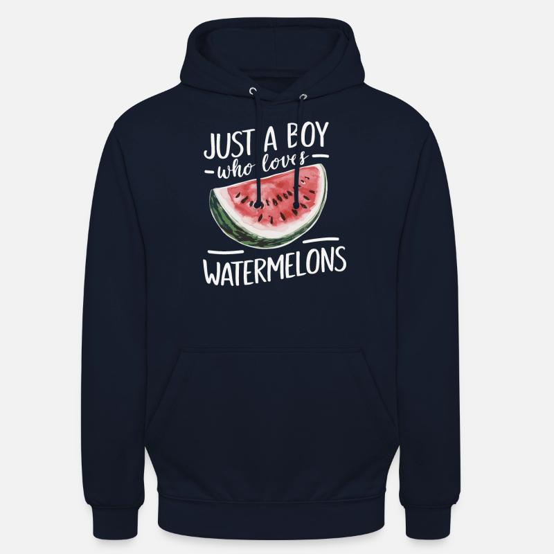 Pastèque, melon, fruit - Sweat-shirt à capuche unisexe - marine
