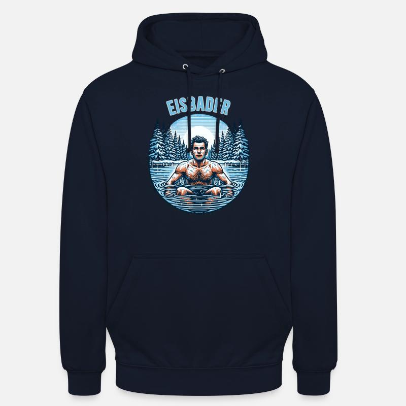 Eisbader – Kältetherapie und Winterschwimmen - Unisex Hoodie - Navy