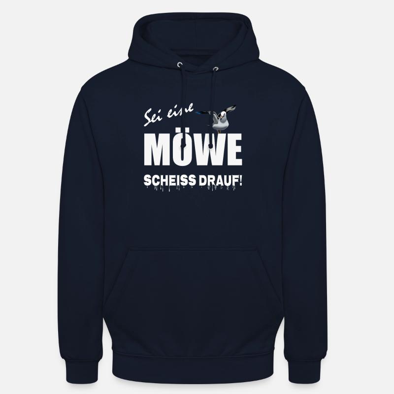 Sei eine Möwe scheiss drauf - Unisex Hoodie - Navy
