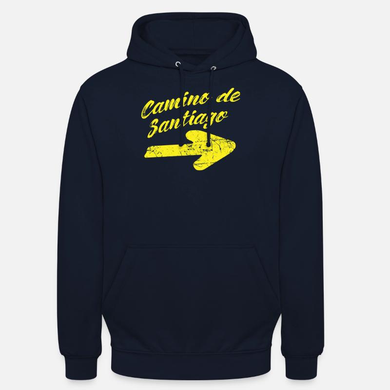 Chemin de Saint-Jacques-de-Compostelle - Sweat-shirt à capuche unisexe - marine