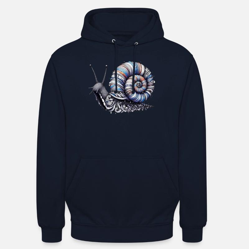 Escargot - Sweat-shirt à capuche unisexe - marine