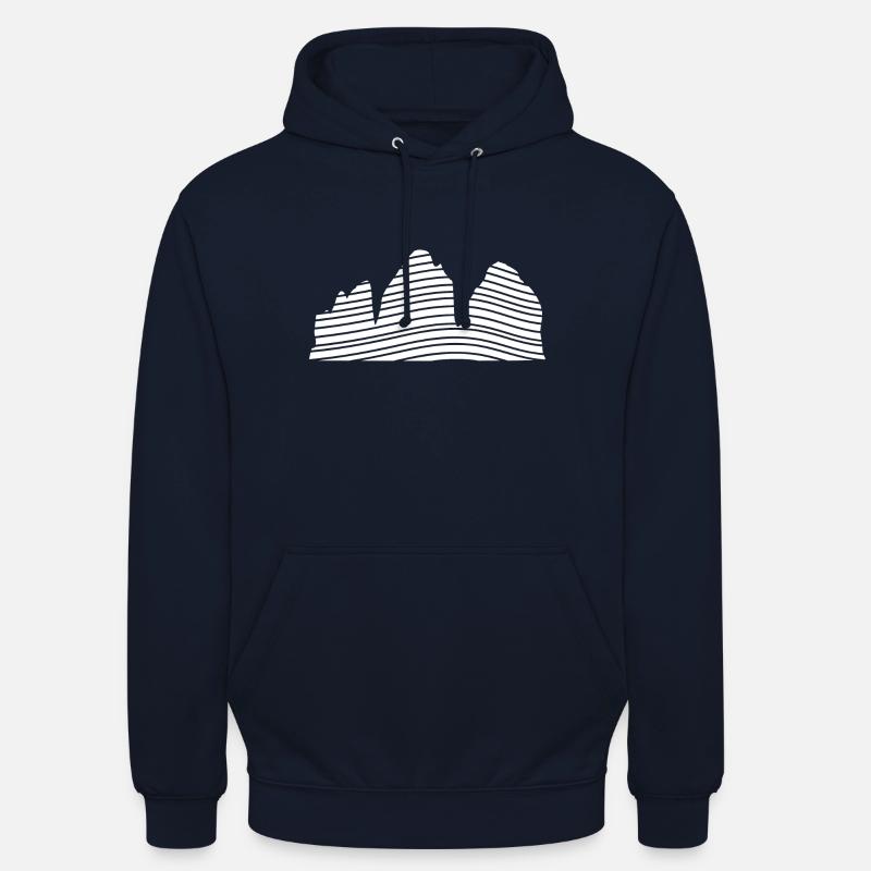 Tre Cime alla moda - Felpa con cappuccio unisex - blu scuro