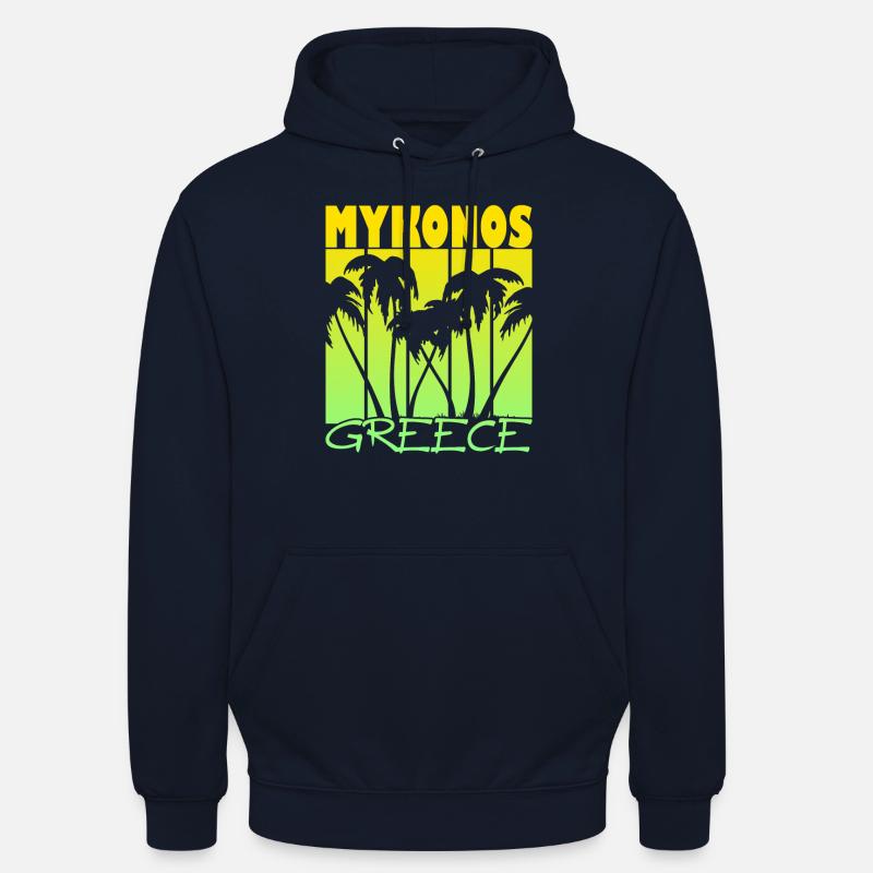 Mykonos Grèce Coucher de soleil - Sweat-shirt à capuche unisexe - marine