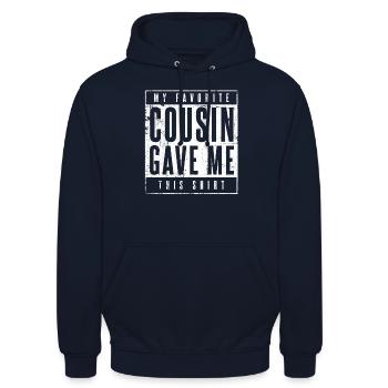 Cousins Cousin Familie - Unisex Hoodie - Navy - Vorne - Alina (178cm) & Michal (187cm)