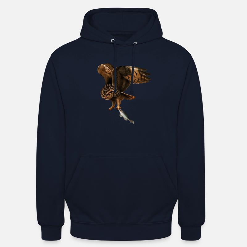 Die fischfangende Eule - Unisex Hoodie - Navy
