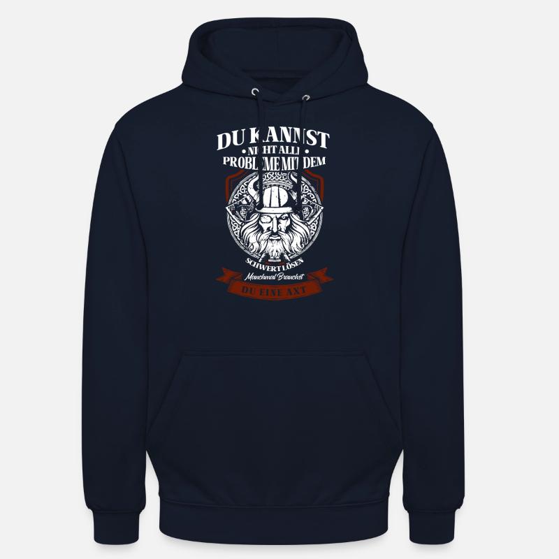 Wikinger Tshirt Viking Valhalla Walhalla Gott Odin - Unisex Hoodie - Navy