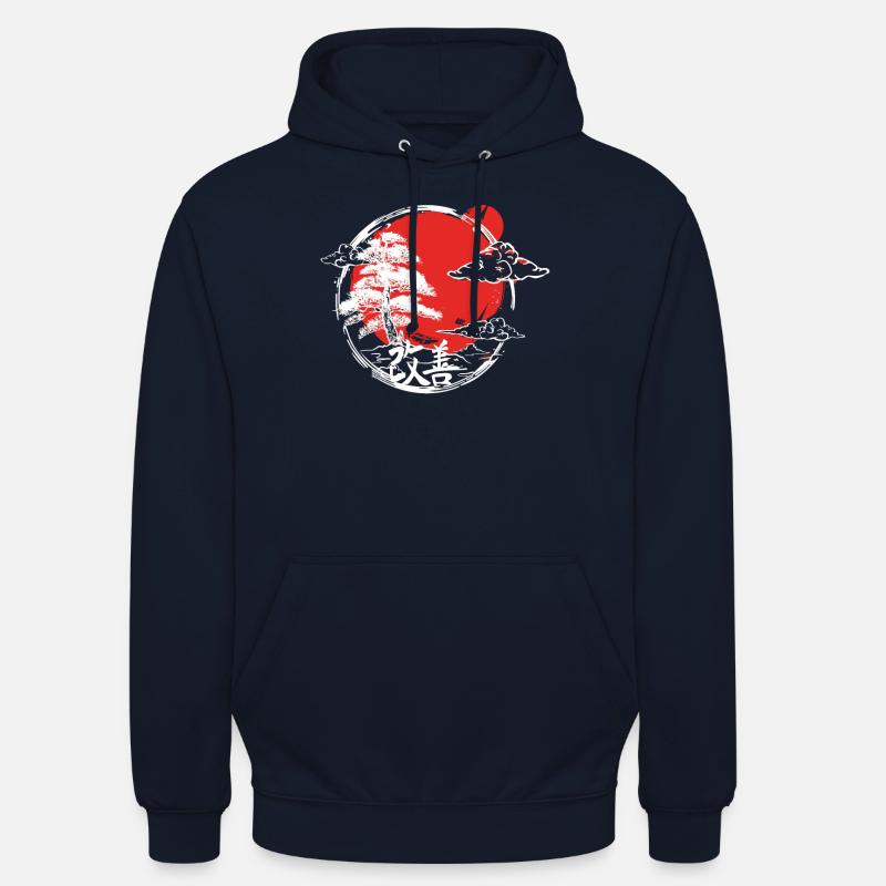 Hiragana Katakana Kaizen-methode Kaizen - Sweat-shirt à capuche unisexe - marine