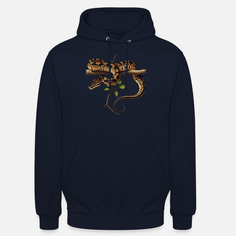 Königspython Schlangen Liebhaber Terrarium Python - Unisex Hoodie - Navy