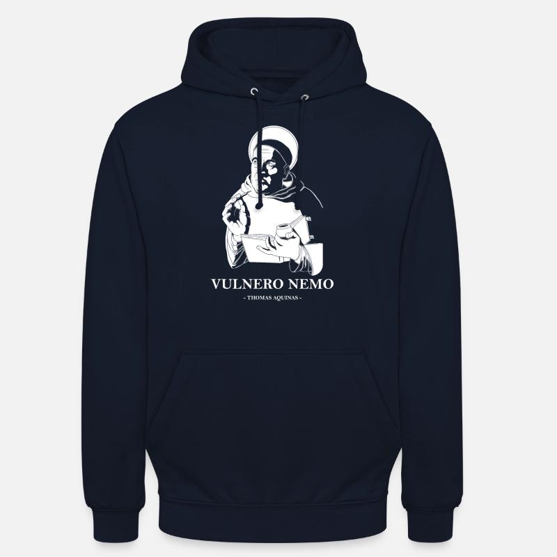 Vulnero Nemo Catholic Saint Thomas Aquinas Quote - Unisex Hoodie - navy