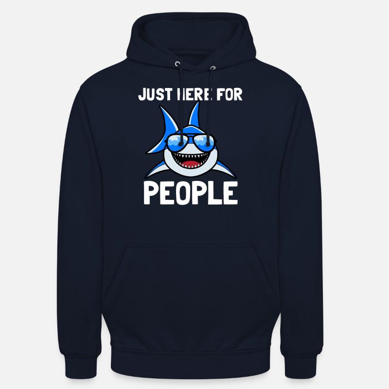 drôle de conception de requin - Sweat-shirt à capuche unisexe - marine