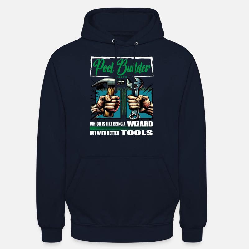 Pool builder Beruf Spruch Arbeiter - Unisex Hoodie - Navy