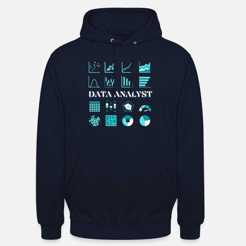 Data Analyst Dashboard Power BI Developer SQL AI Unisex Hoodie