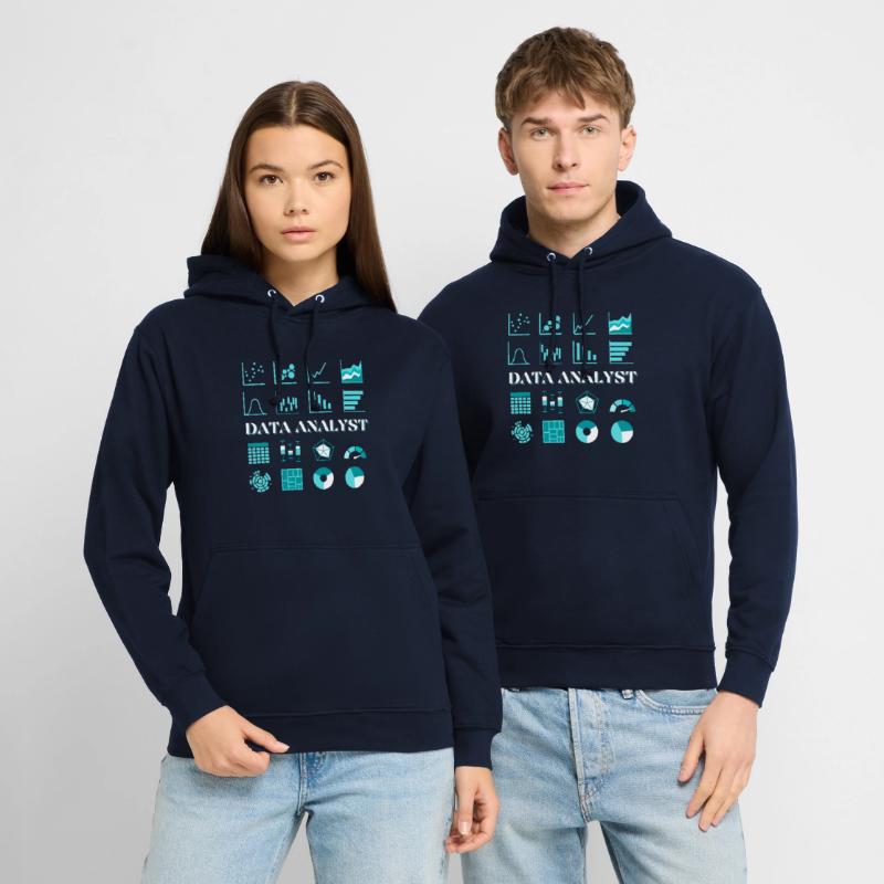Data Analyst Dashboard Power BI Developer SQL AI Unisex Hoodie