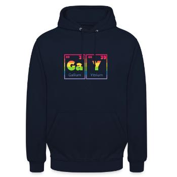 Gay Pride - Unisex Hoodie - Navy - Vorne - Alina (178cm) & Michal (187cm)
