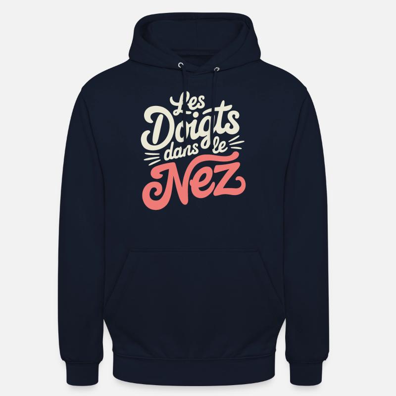 Les doigts dans le nez - Sweat-shirt à capuche unisexe - marine