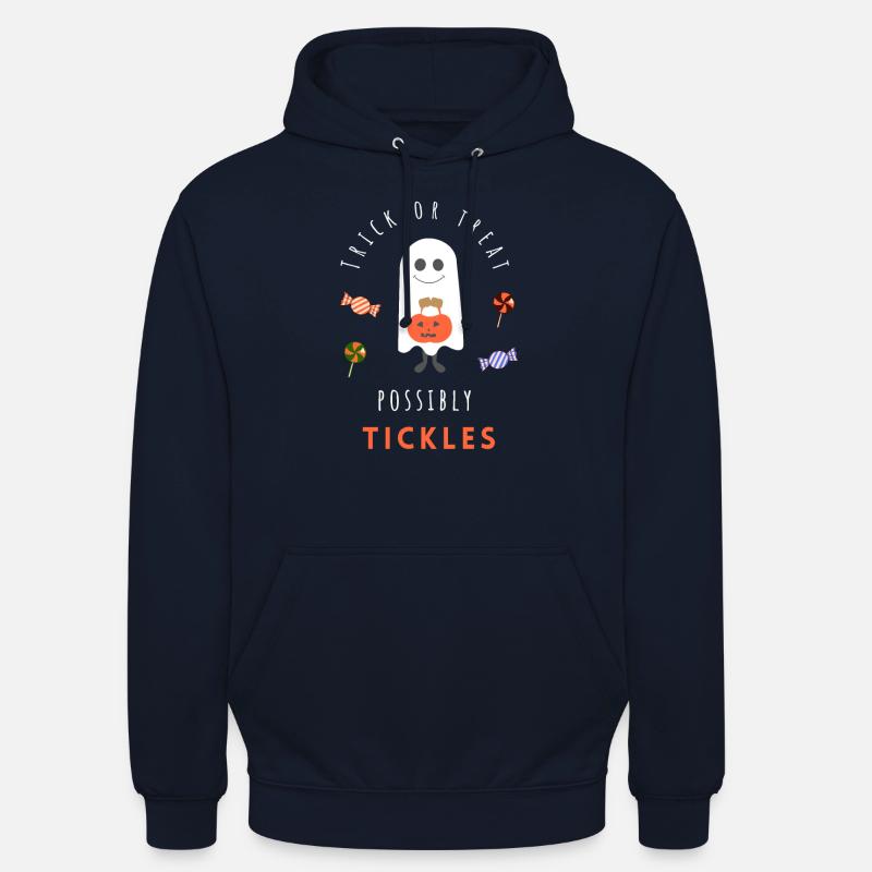 Süßigkeiten oder Streiche, evtl. Kitzeln - Unisex Hoodie - Navy