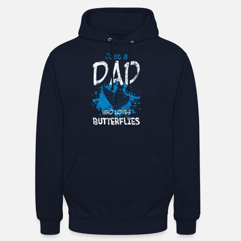 Papillon Papa - Sweat-shirt à capuche unisexe - marine