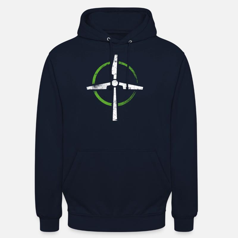 Énergie éolienne - Sweat-shirt à capuche unisexe - marine