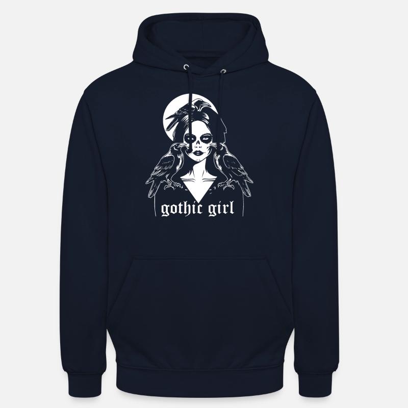 Wunderschönes Gothic-Mädchen-Design - Unisex Hoodie - Navy