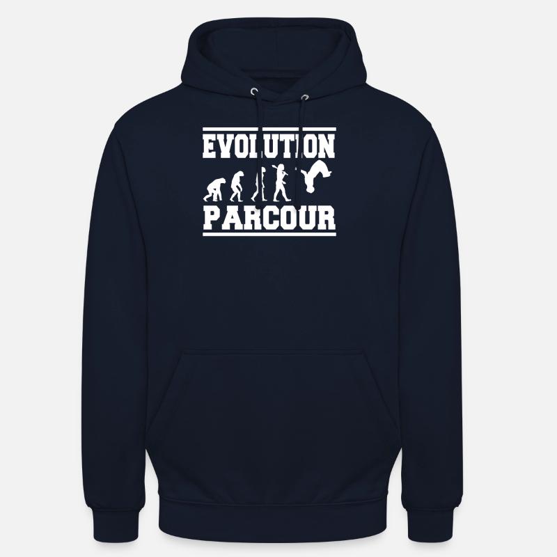 Evolution Parcour - Sweat-shirt à capuche unisexe - marine