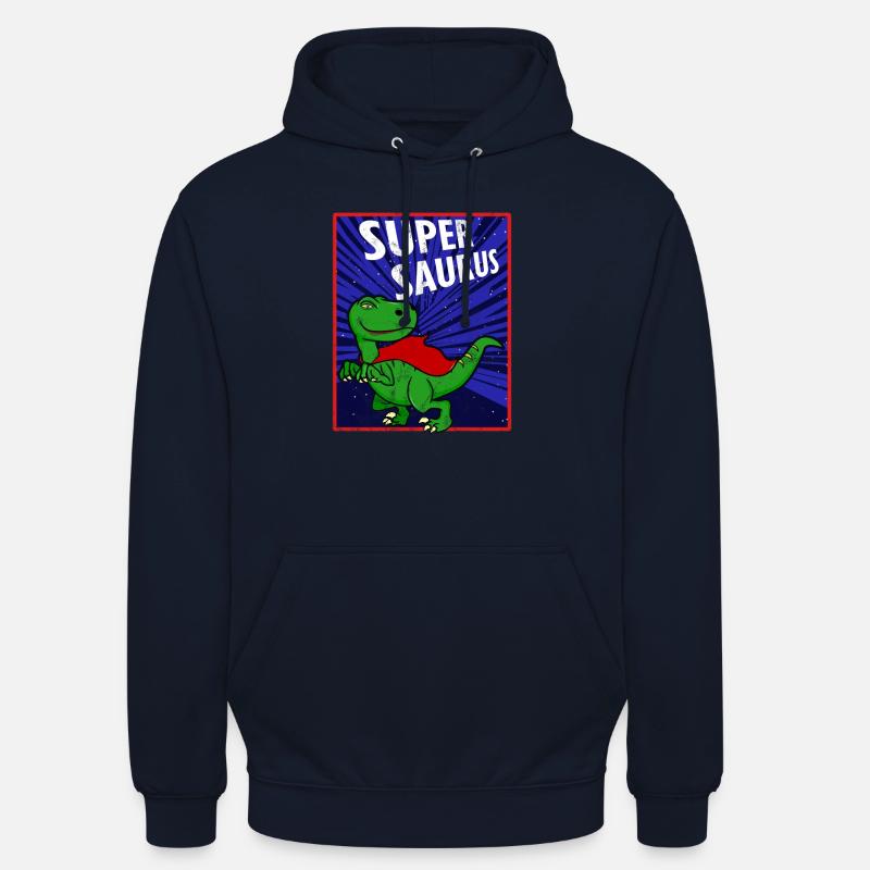 Superheld T-Rex Dinosaurier Tier Geschenkidee - Unisex Hoodie - Navy
