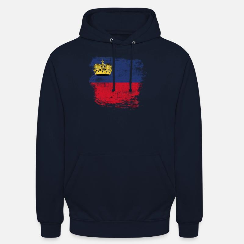 Lichtenstein Drapeau - Sweat-shirt à capuche unisexe - marine