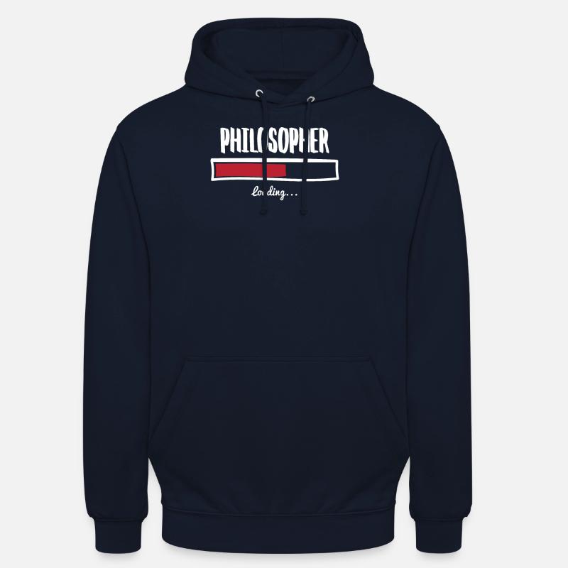 Conception philosophe drôle - Sweat-shirt à capuche unisexe - marine