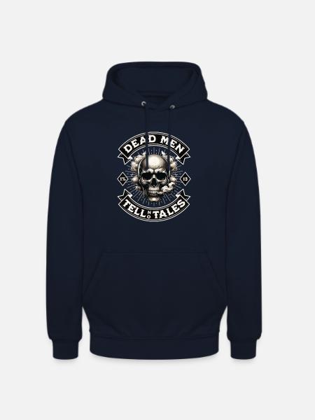 Biker Totenkopf Motorradclub Patch - Unisex Hoodie - Navy