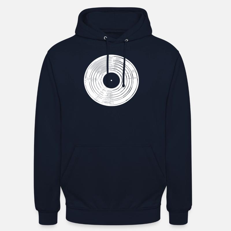 Disque blanc / blanc - Sweat-shirt à capuche unisexe - marine