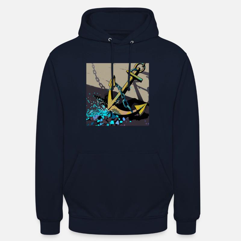 Conception d’ancrage Zéro - Sweat-shirt à capuche unisexe - marine