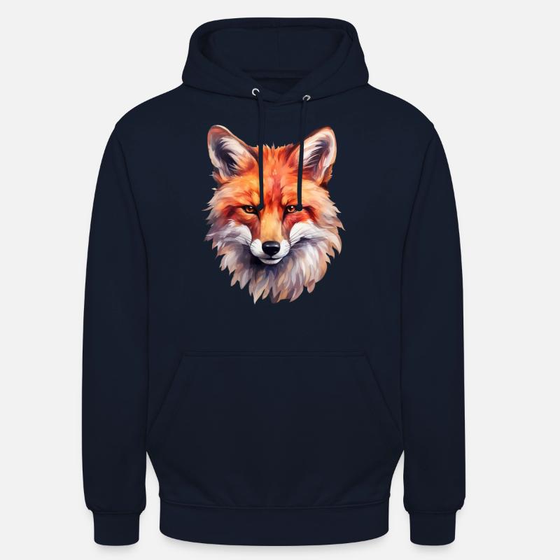 Renard - Sweat-shirt à capuche unisexe - marine