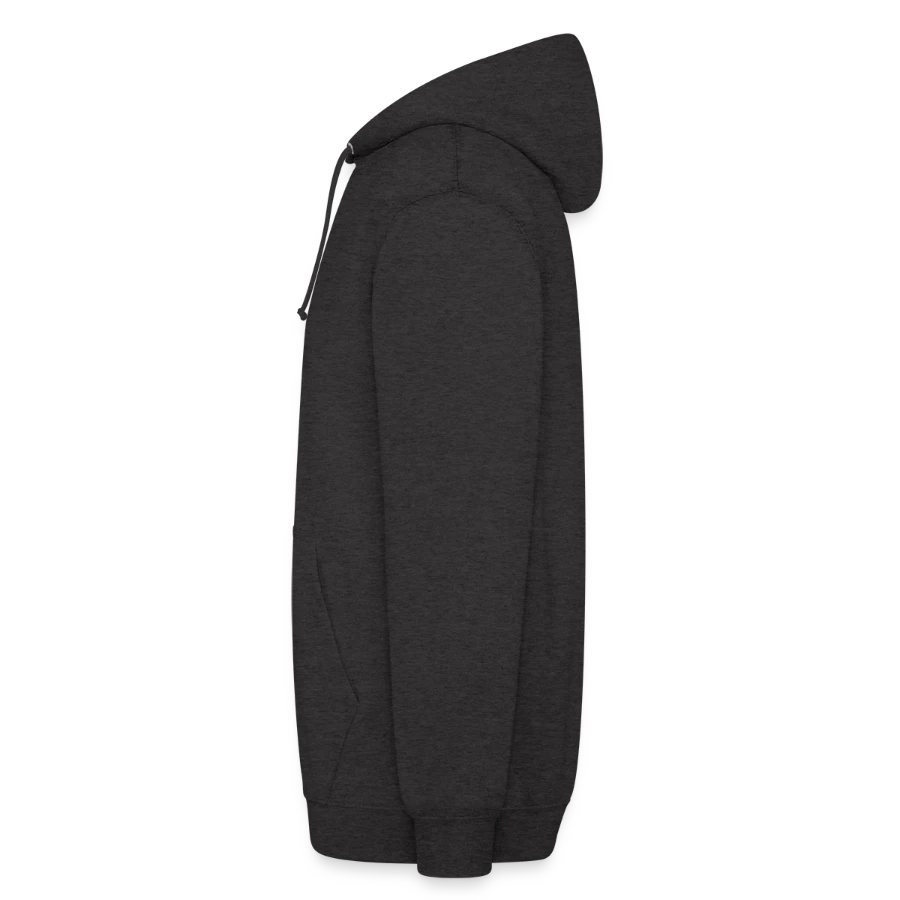 Pisa badge on a unisex hoodie, charcoal grey, left