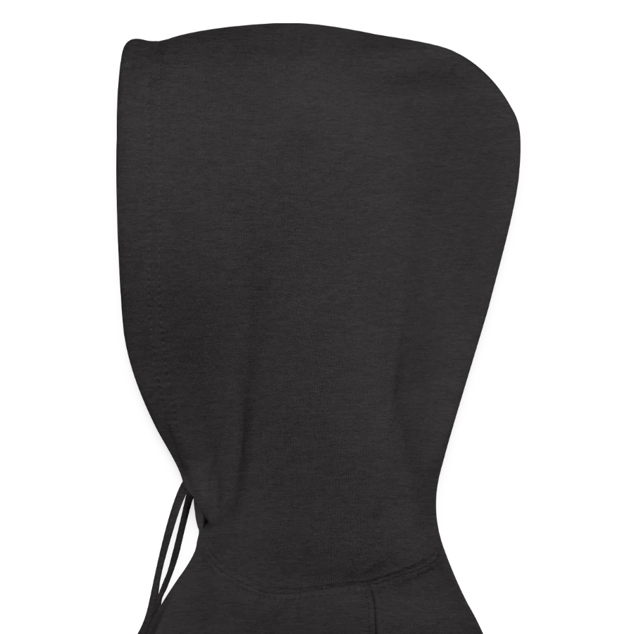 Pisa badge on a unisex hoodie, charcoal grey, hood left