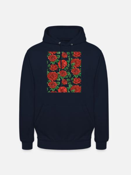 Roses Pattern - Unisex Hoodie - navy