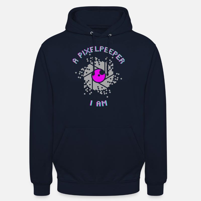 A pixelpeeper I am - Sweat-shirt à capuche unisexe - marine