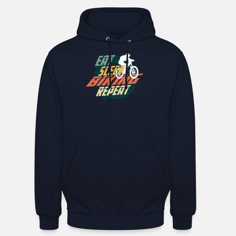 MANGER DORMIR VÉLO RÉPÉTER - Sweat-shirt à capuche unisexe - marine