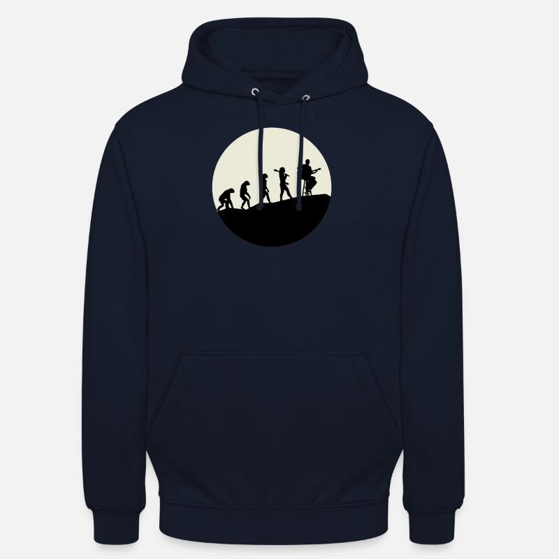 Guitaristes Evolution Moon - Sweat-shirt à capuche unisexe - marine