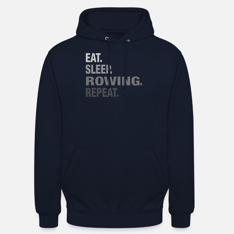 Fancy Eat Sleep Rowing TSHIRT GRAPHIQUE - Sweat-shirt à capuche unisexe - marine