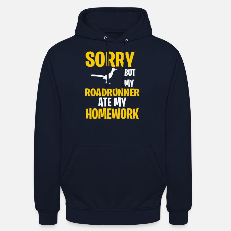 Drôle d’idée de roadrunner présente - Sweat-shirt à capuche unisexe - marine