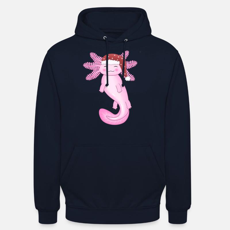 Mignon axolotl de Noël - Sweat-shirt à capuche unisexe - marine