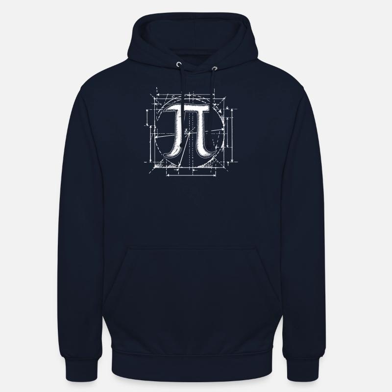Math Pi complesso di matematica - Felpa con cappuccio unisex - blu scuro