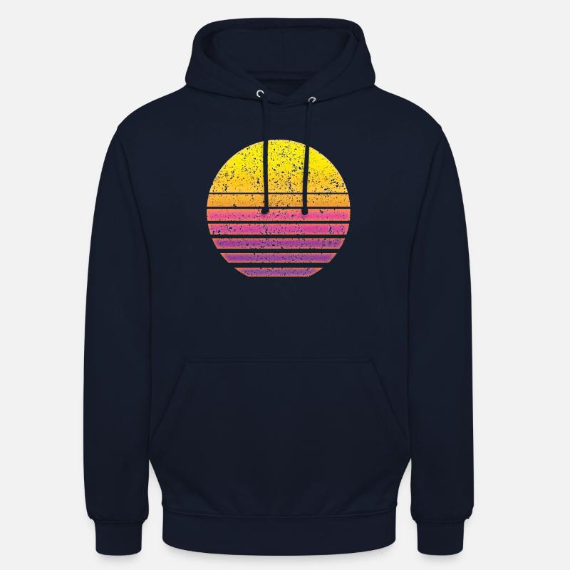 Sonne Synthwave Retro - Unisex Hoodie - Navy