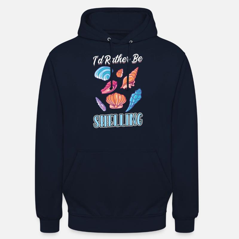 I'd rather peel - Seashell - Unisex Hoodie - navy
