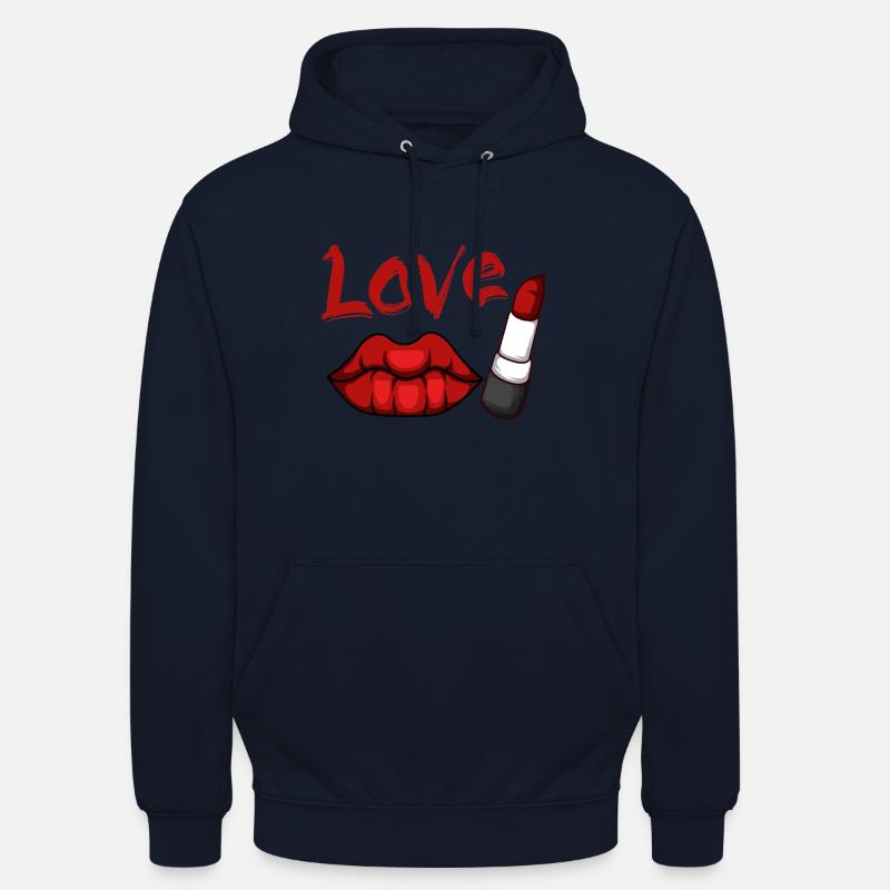 Liebeslippenstift Verführerische oder charmante Da - Unisex Hoodie - Navy